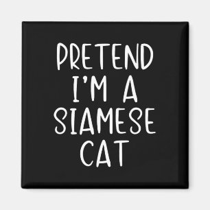 Siamese Cat Costume Halloween Lazy Easy Magnet