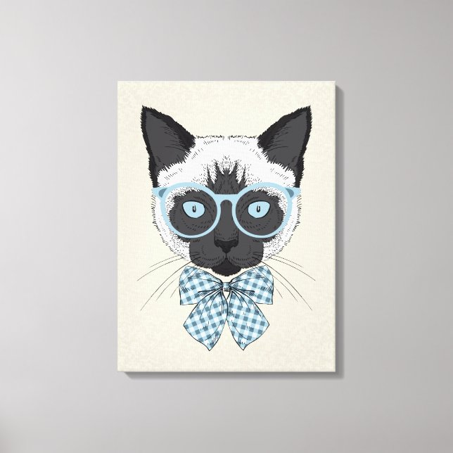 Siamese Cat Fashion Smart Leinwanddruck (Vorderseite)