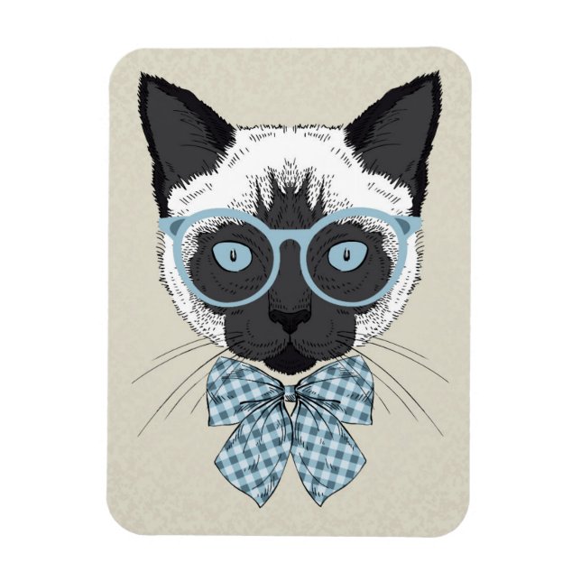Siamese Cat Fashion Smart Magnet (Vertikal)