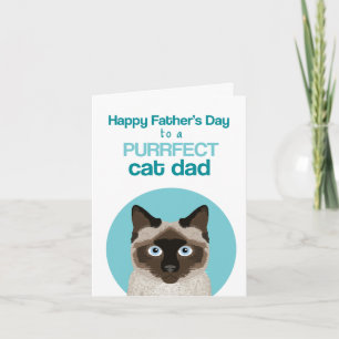 Siamese Cat Father's Day Purfect Karte