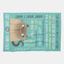 Siamese Cat Funny Geschirrtuch