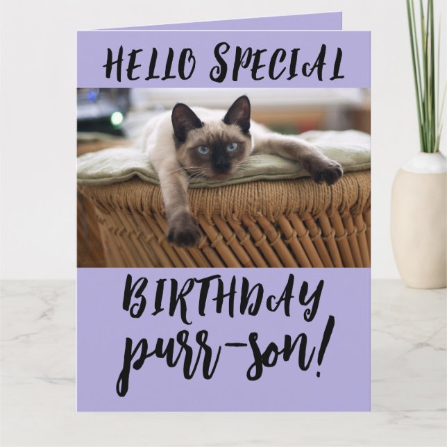 SIAMESE CAT GEBURTSTAG GREETING CARDS KARTE (Vorderseite)
