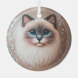 Siamese Cat Glass Ornament Aus Glas
