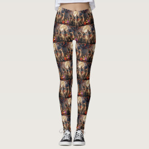 Siamese Cat Halloween Spooky Leggings