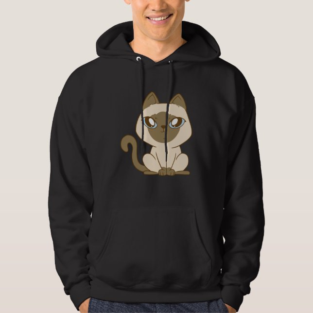 Siamese cat hoodie (Vorderseite)