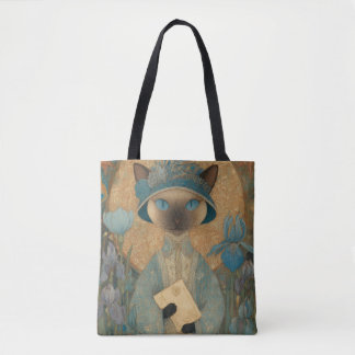 Siamese cat in Art Nouveau style - Elegant cat art