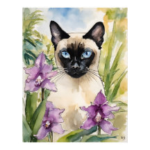 Siamese Cat - Katze Art Print