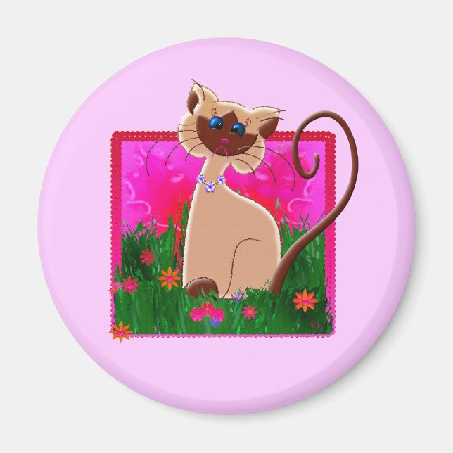 SIAMESE CAT-KÜHLSCHRANKMAGNET MAGNET (Vorne)