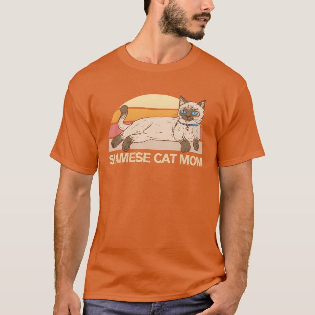 Siamese Cat Mama Mese Cat Owner T-Shirt (Vorderseite)