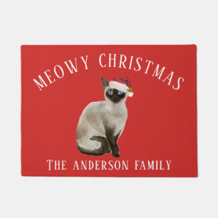 Siamese Cat Meowy Weihnachten Fußmatte