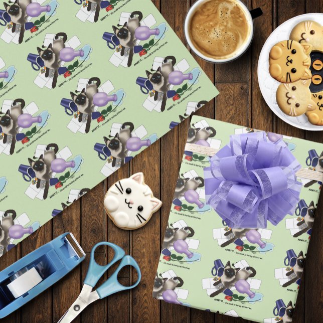 Siamese Cat Mischief Funny Geschenkpapier (Von Creator hochgeladen)