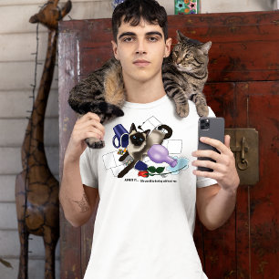 Siamese Cat Mischief Funny T-Shirt