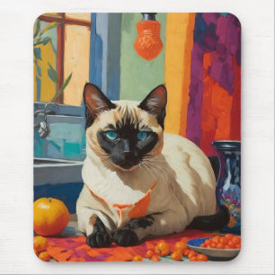 Siamese Cat on Countertop Mousepad