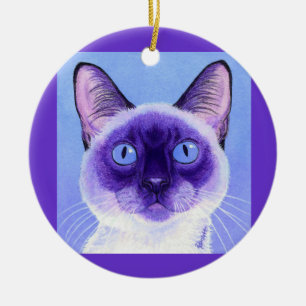 Siamese Cat Ornament - "Die Augen haben es"