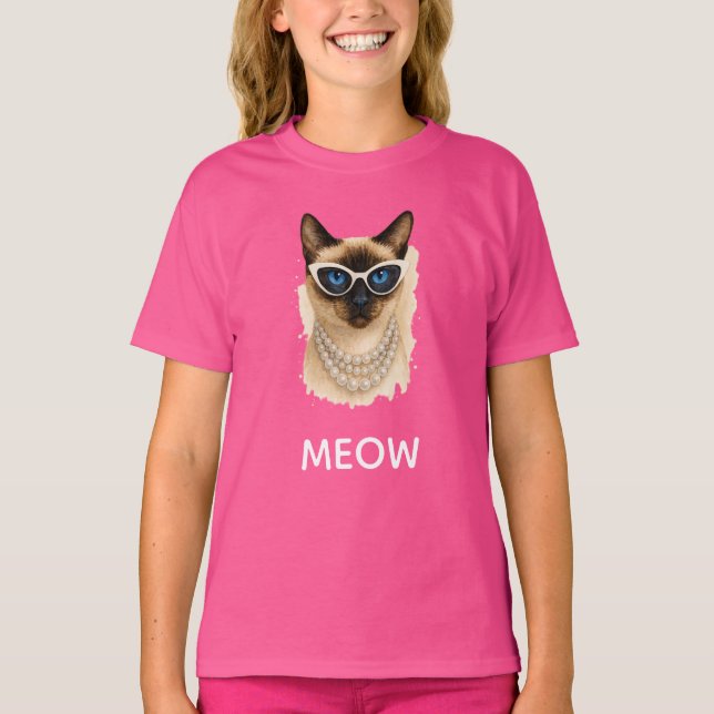 Siamese Cat Party T-Shirt (Vorderseite)