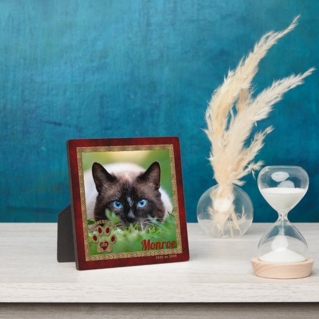 Siamese Cat Pet Memorial Foto Fotoplatte (InSitu)