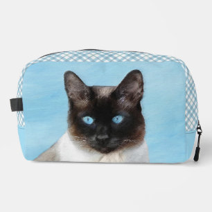 Siamese Cat Portrait Malerei Niedliche Originalkun Waschbeutel