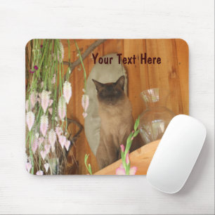 Siamese Cat Posing Animal Fotografie Mousepad #1