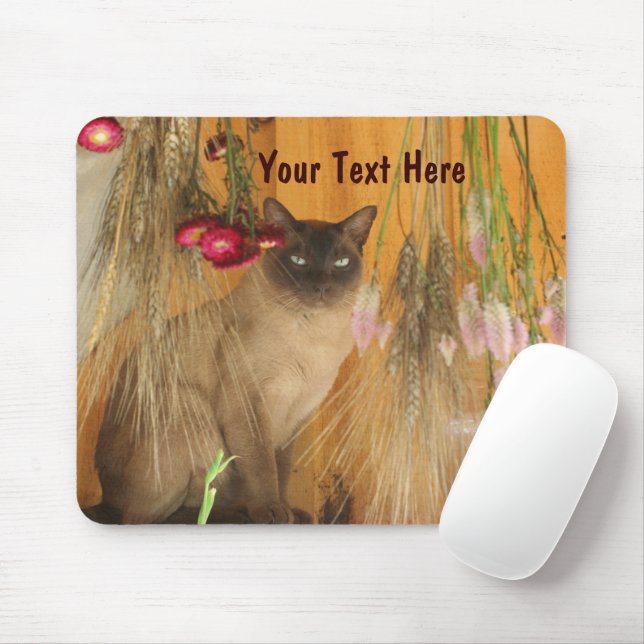 Siamese Cat Posing Animal Fotografie Mousepad #3 (Mit Mouse)