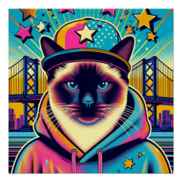 SIAMESE CAT POSTER