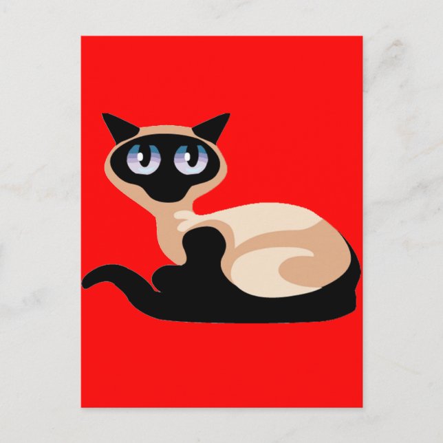 Siamese Cat Postkarte (Vorderseite)