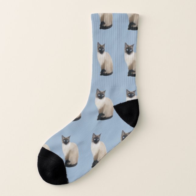 Siamese Cat Print Socks Socken (Links - Außen)