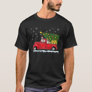 Siamese Cat Red Car Truck Weihnachtsbaum Santa Xma T-Shirt