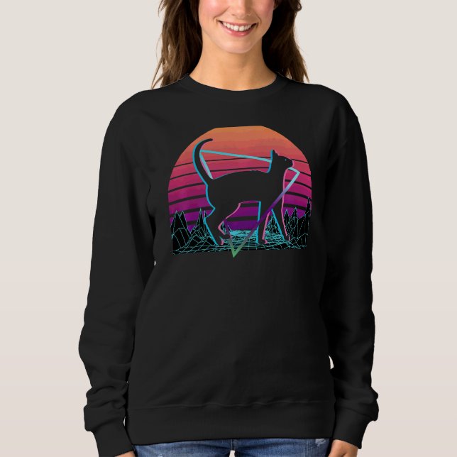 Siamese Cat Retro Sweatshirt (Vorderseite)