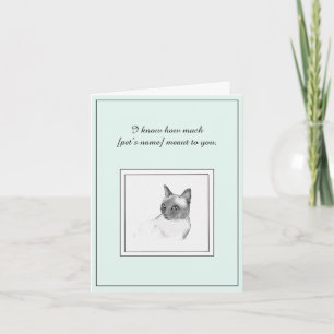 Siamese Cat Sympathy Card Karte