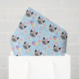 Siamese Cat Tissue Paper in Blue Seidenpapier