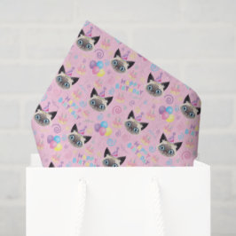 Siamese Cat Tissue Paper in Pink Seidenpapier