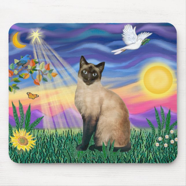 Siamese Cat - Twilght Mousepad (Vorne)
