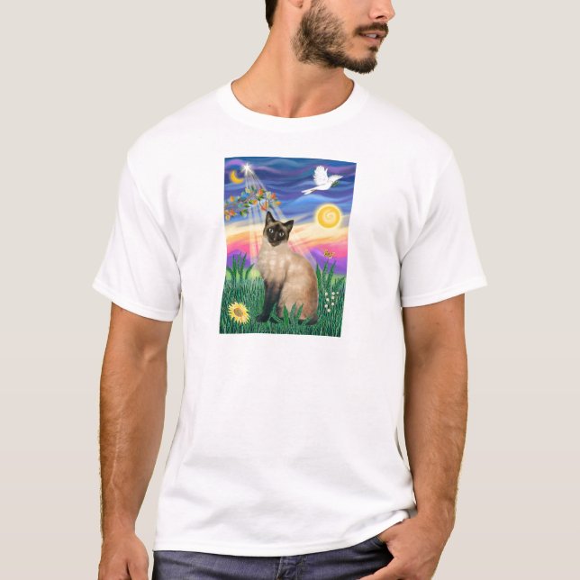 Siamese Cat - Twilght T-Shirt (Vorderseite)