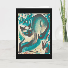 Siamese Cat, von Agnes Parker, Karte