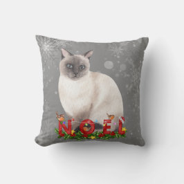 Siamese Cat Watercolor Kissen