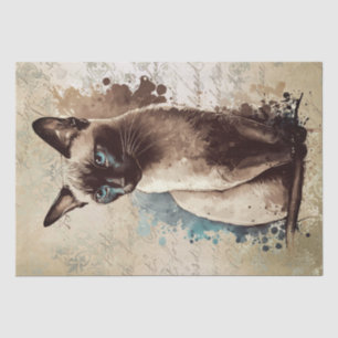 Siamese Cat Watercolor Seidenpapier