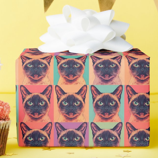 Siamese cat wrapping paper geschenkpapier (Von Creator hochgeladen)