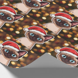 Siamese cat wrapping paper geschenkpapier