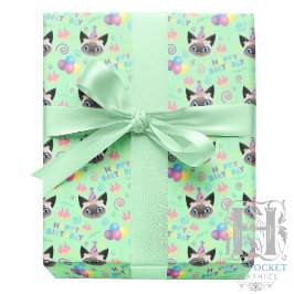 Siamese Cat Wrapping Paper in Geschenkpapier