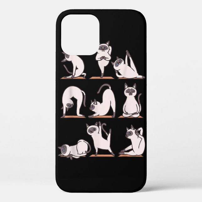 Siamese Cat Yoga T - Shirt Case-Mate iPhone Hülle (Rückseite)