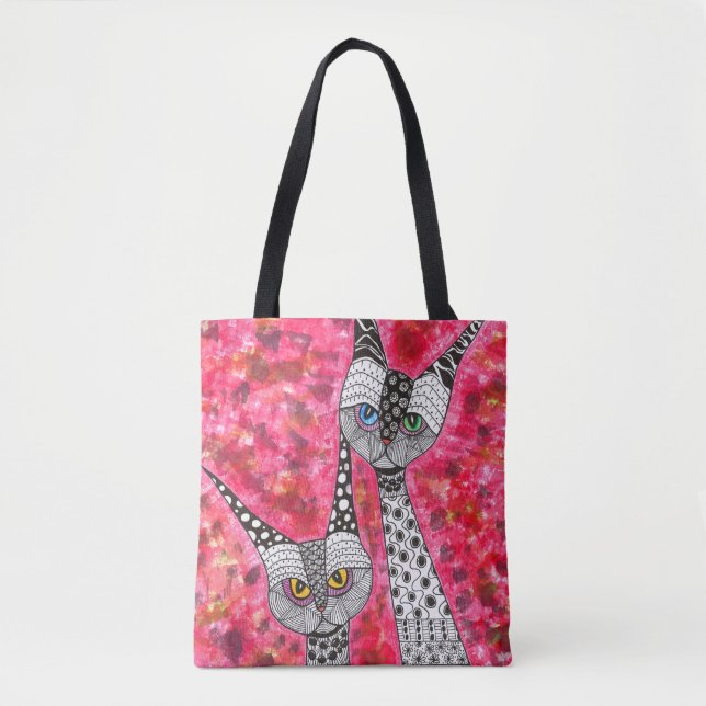 Siamese Cats Tote Bag (Vorderseite)