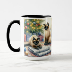Siamese Cats Weihnachts Tasse Cup
