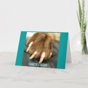 Siamese Cougar Greeting Cards Karte