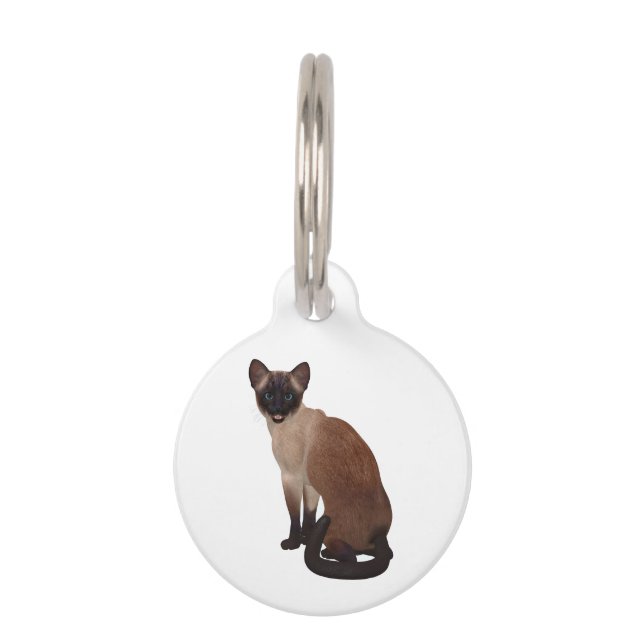 Siamese Dark Siegel Point Cat Haustiermarke (Vorderseite)