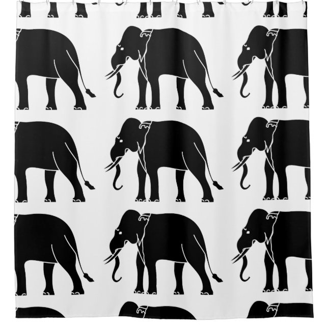 Siamese Elephant Duschvorhang (Vorderseite)