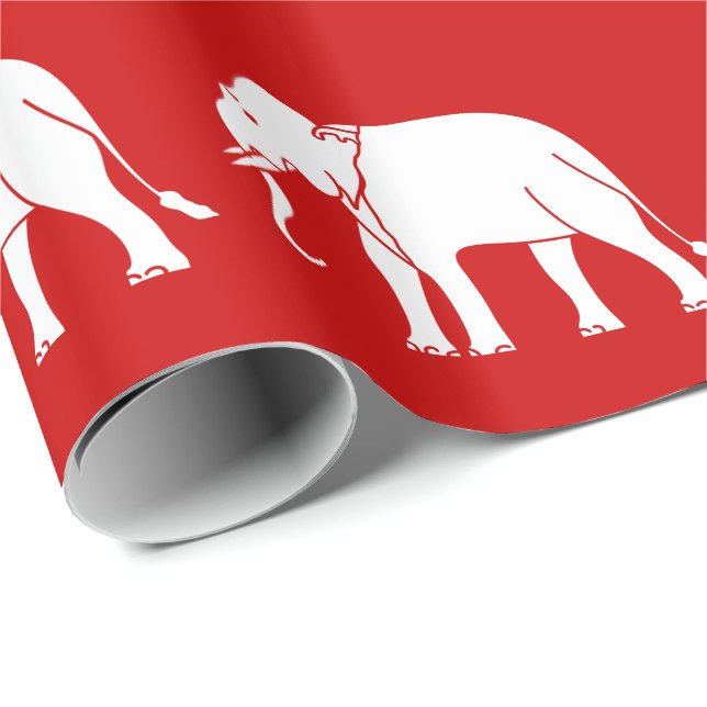 Siamese Elephant Geschenkpapier (Rolleneckpunkt)