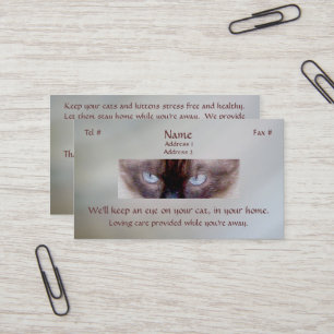 Siamese Eyes Business Cards Visitenkarte