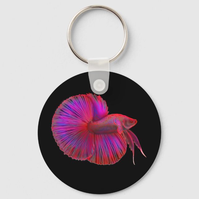 Siamese Fighting Fish Betta Schlüsselanhänger (Vorderseite)