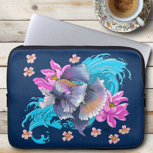 Siamese Fighting Fish Floral Laptopschutzhülle
