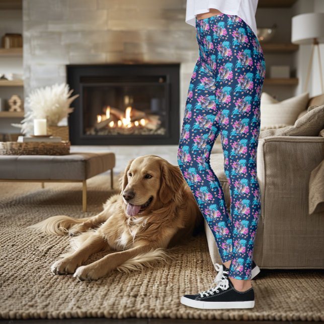 Siamese Fighting Fish Floral Leggings (Von Creator hochgeladen)